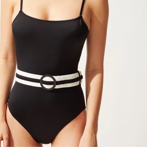 NWT ANTHRO SOLID & STRIPED the Nina belted black size XS - Picture 1 of 16